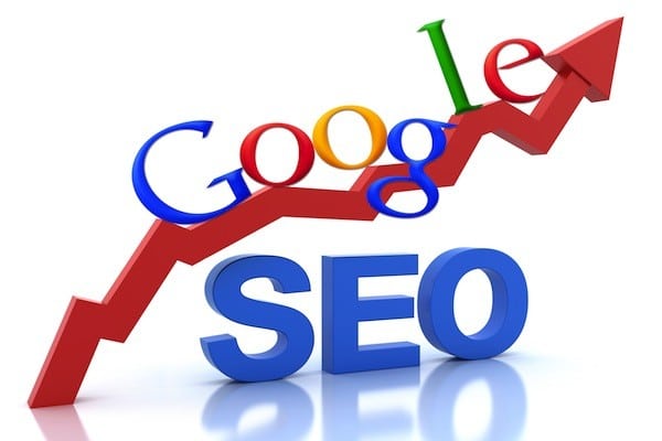 google logo with an ascending arrow of seo search engine optimization